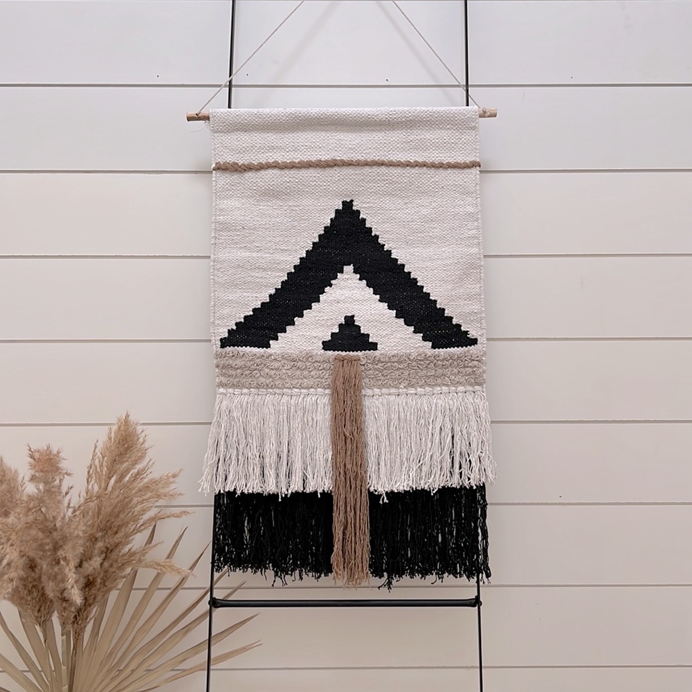 🌾 Concepts in Time Pyramid Fringe Woven Tapestry 🌾